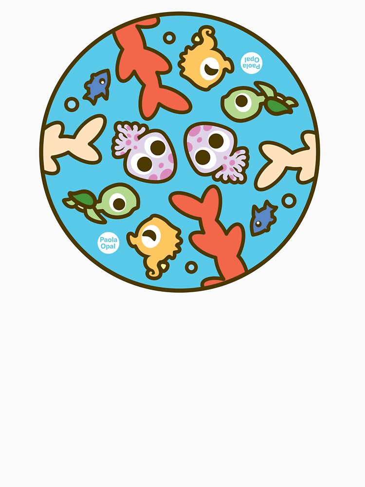 Artwork view, Undersea Animal Circular Pattern designed and sold by PaolaOpal