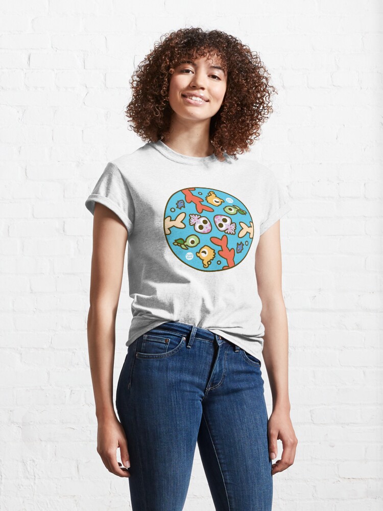 Thumbnail 4 of 7, Classic T-Shirt, Undersea Animal Circular Pattern designed and sold by PaolaOpal.