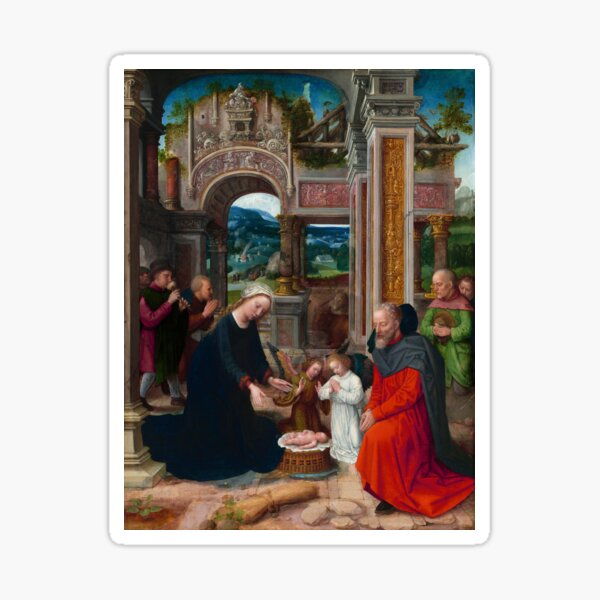 Item preview, The Adoration of the Shepherds | Adrianen Isenbrant | 1540 Renaissance Gospel Biblical Art designed and sold by CJET.