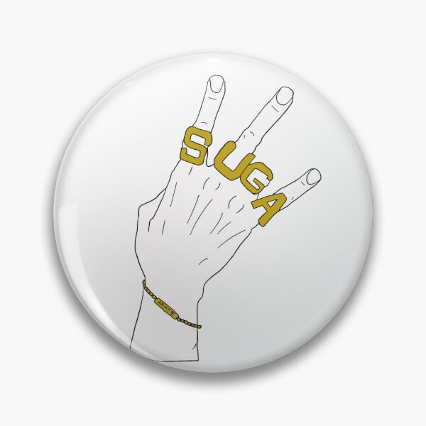 Item preview, BTS Suga hand with rings sticker designed and sold by plainlaige.