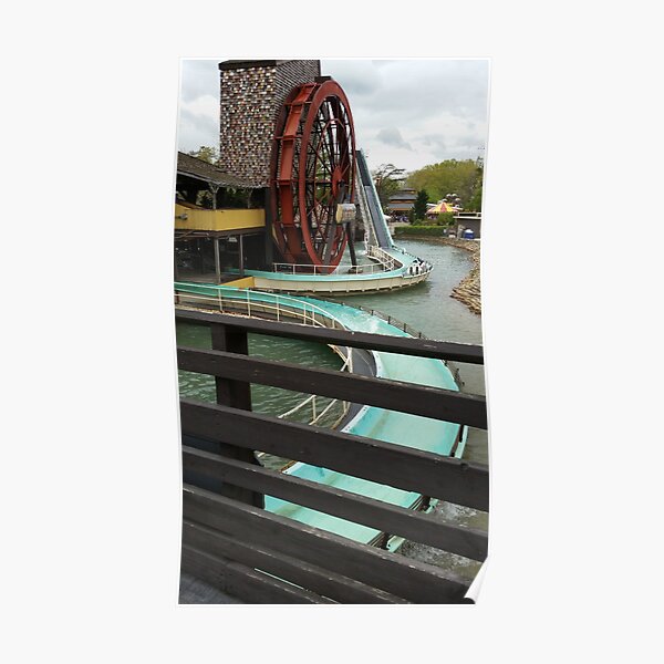 Log Flume Posters Redbubble - roblox log ride world