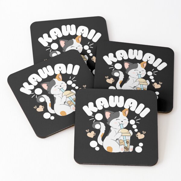 Item preview, Original kawaii cat drinking boba designed and sold by FurioInc.