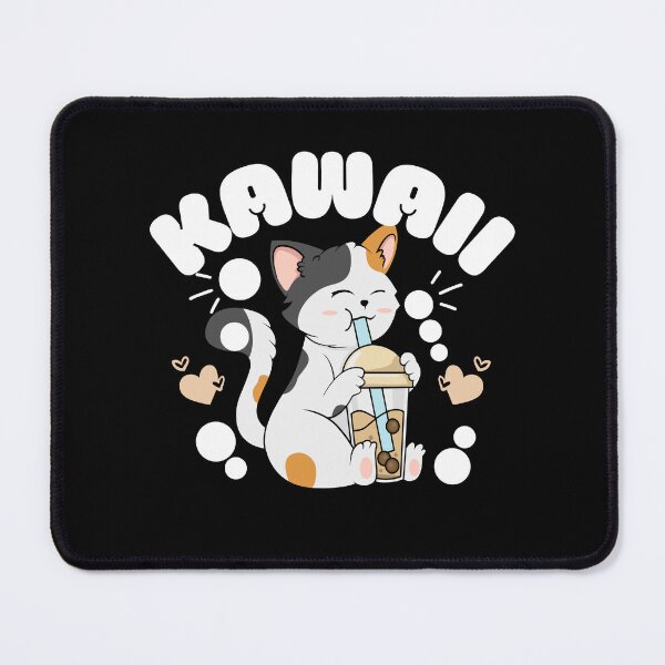 Item preview, Original kawaii cat drinking boba designed and sold by FurioInc.