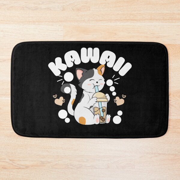 Item preview, Original kawaii cat drinking boba designed and sold by FurioInc.