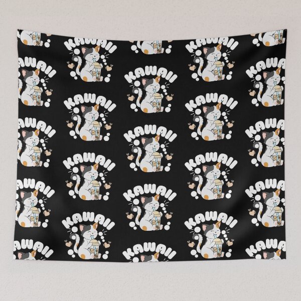 Item preview, Original kawaii cat drinking boba designed and sold by FurioInc.