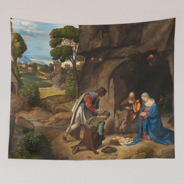 Item preview, The Adoration of the Shepherds | Giorgione | 1510 Renaissance Gospel Biblical Art designed and sold by CJET.