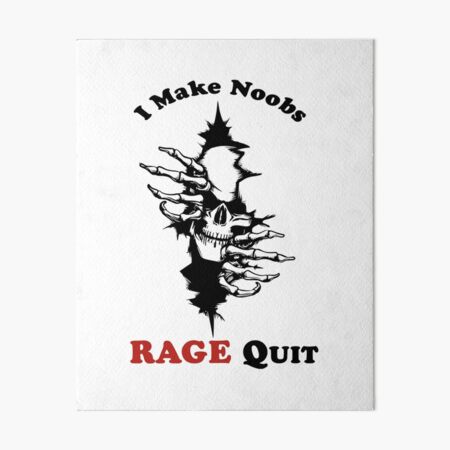 Rage-Quit Definition Wall Art - White Skateboard Wall Art – Skateboard Artsy