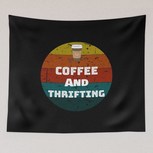 Item preview, Coffee and Thrifting Cute Shopping Retail Therapy Womens Funny Vintage Retro Gifts designed and sold by rachidhaz.