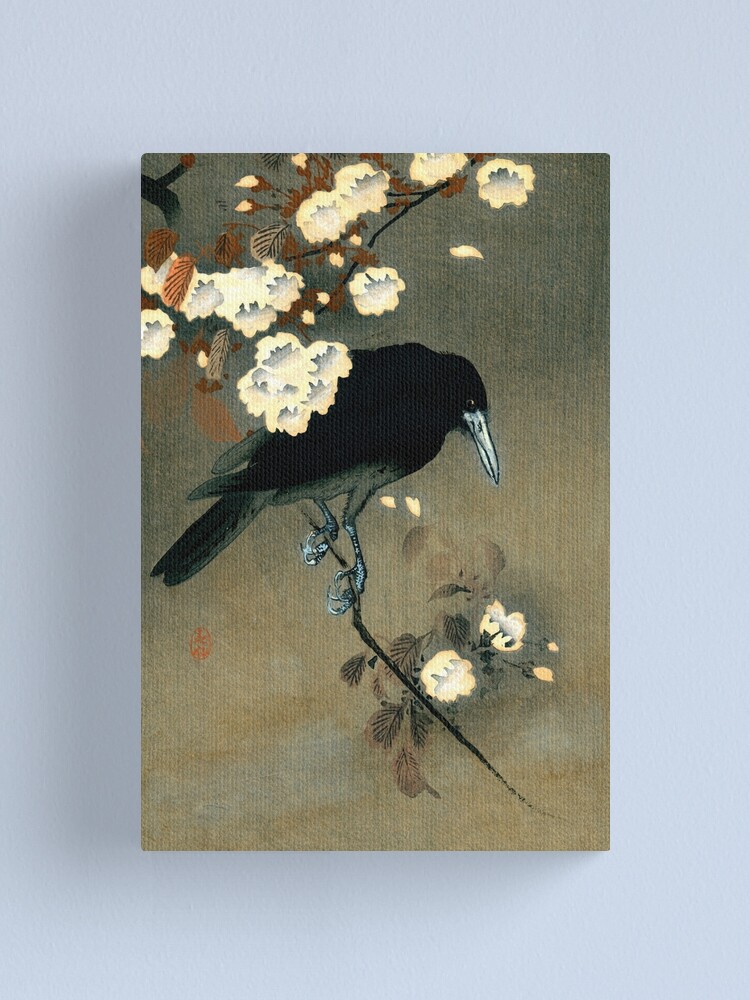 Ohara Koson Crow With Cherry Blossom Canvas Wall Art Print Poster Magnetic  P91bTSJHoS, デジタルフォトフレーム、写真立て