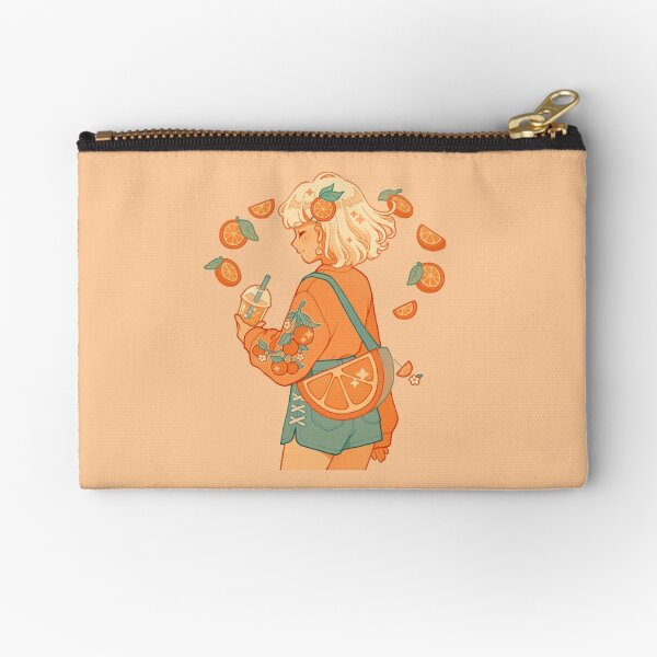 orange bag Zipper Pouch