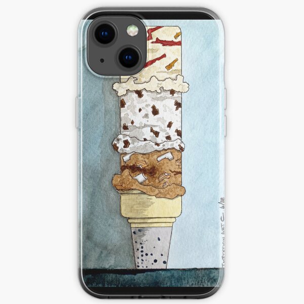 Three scoops in sugar cone iPhone Soft Case