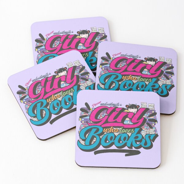 Item preview, Never underestimate a girl who loves books - funny quote designed and sold by VichallanStudio.