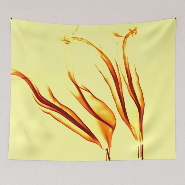 Item preview, PATTERN DESIGN STUDY #61 – Transparent Wavy Flames Framed in Yellow designed and sold by DEL-Productions.