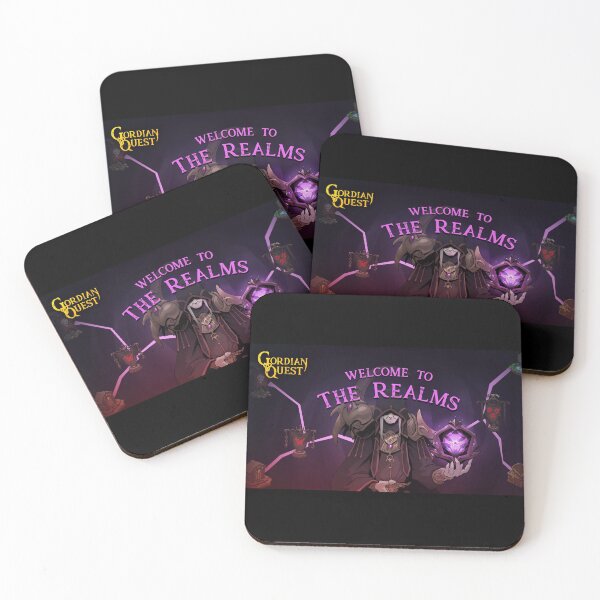 Item preview, Welcome to The Realms Gordian Quest Sticker/Poster designed and sold by XNIO.