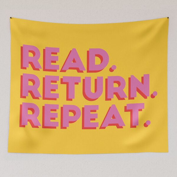 Item preview, Read return repeat. Reader saying. designed and sold by SweetLog.