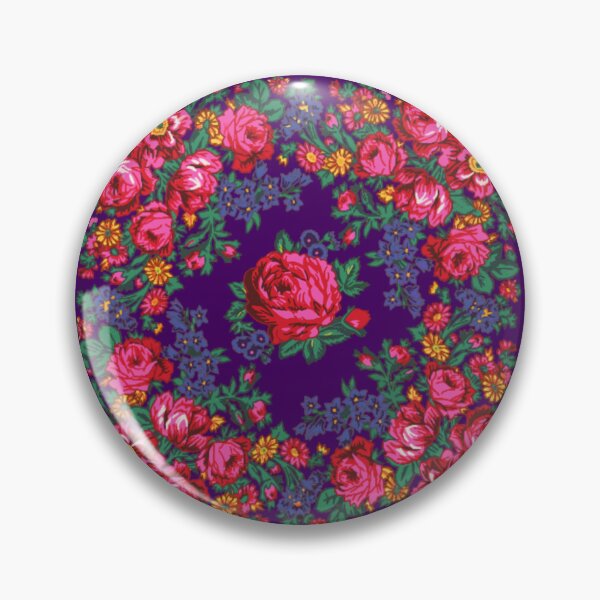 Item preview, Dark Purple  / Pink Tea Rose Native Floral Print designed and sold by JMWCD.