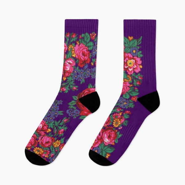 Item preview, Dark Purple  / Pink Tea Rose Native Floral Print designed and sold by JMWCD.