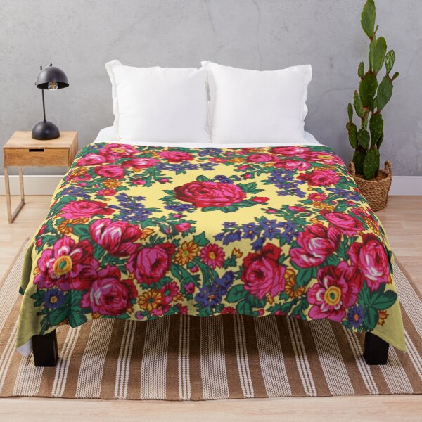 Item preview,  Pale Yellow / Pink Tea Rose Native Floral Print designed and sold by JMWCD.
