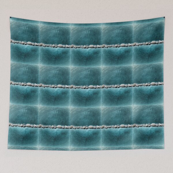 Item preview, Sea Glass Light Gray on Grungy Gray Cyan designed and sold by Beachy.