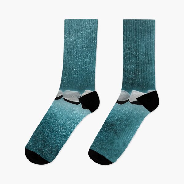 Item preview, Sea Glass Light Gray on Grungy Gray Cyan designed and sold by Beachy.