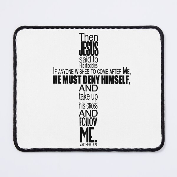 Item preview, matthew 16:24 in the shape of a cross designed and sold by Jercole.