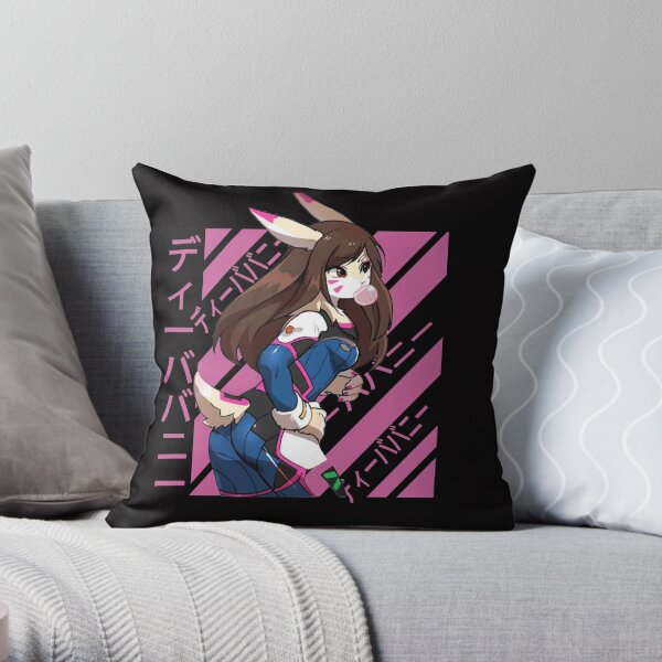 Neu Black cat d.va Overwatch Kissen Dekokissen Bezug Pillow Cover 40x60CM 