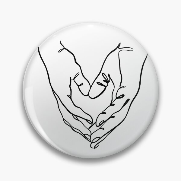 Item preview, Hands heart line drawing designed and sold by SibMa.