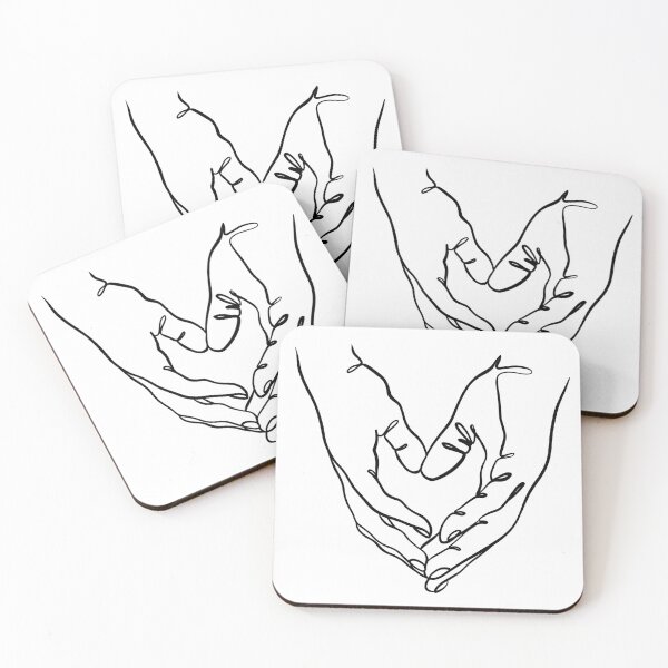Item preview, Hands heart line drawing designed and sold by SibMa.