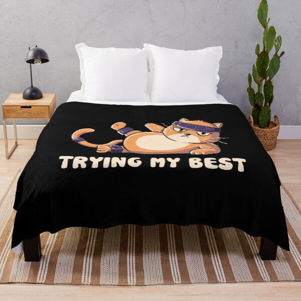 Item preview, Trying My Best Gym Cat by Tobe Fonseca designed and sold by Tobe Fonseca®.