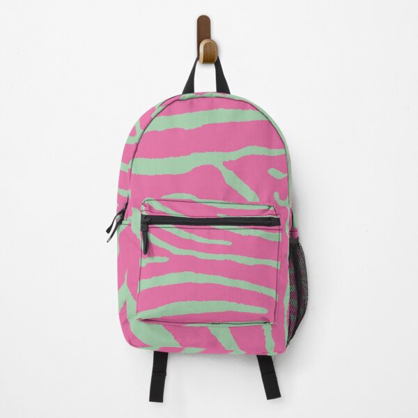 Item preview, Zebra Wild Animal Print 260 Pink and Mint Green designed and sold by tonymagnerart.