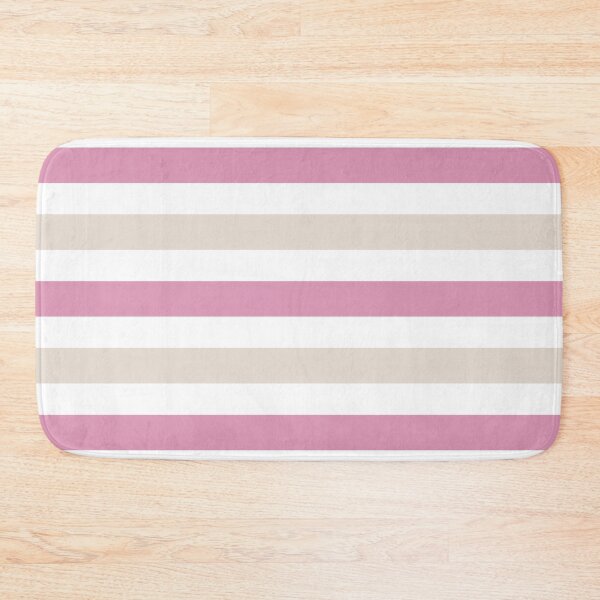 Item preview, Wide stripe pattern with pink cream stripes designed and sold by mixtape80.