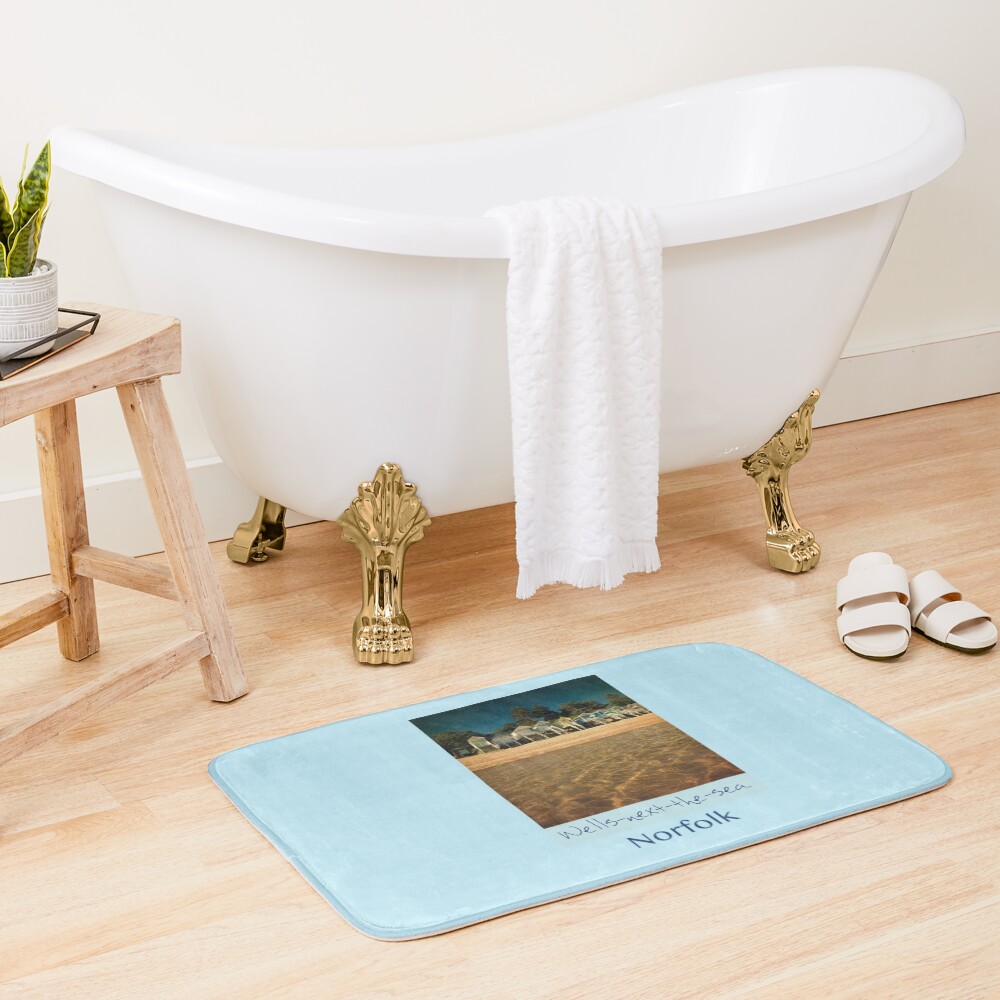 A view from the water at Wells-next-the-sea beach Bath Mat