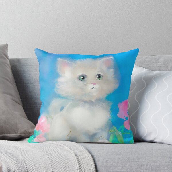 Item preview, Gatito blanco esponjoso designed and sold by FancyFriendship.