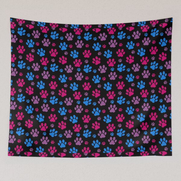 Item preview, Dog Paw Prints Bi. Bisexual Pride designed and sold by Subtle Pride Shop.