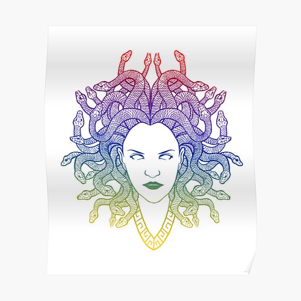 Póster Camisetas Gráficas De La Mitología Griega De Medusa De Mrwane Redbubble 6685