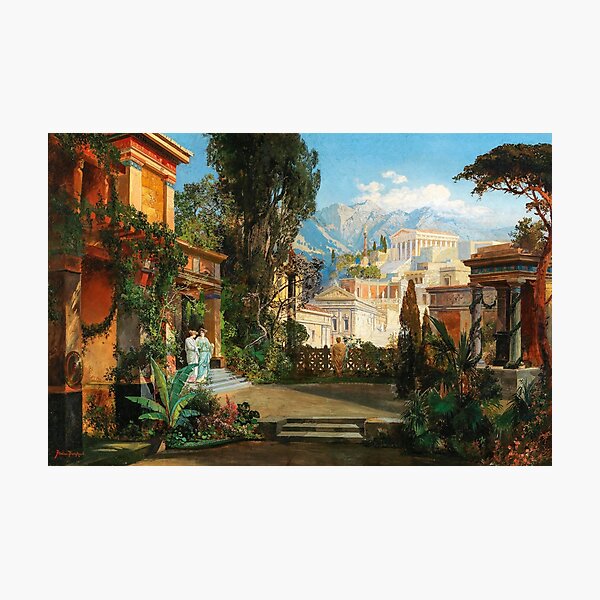 Item preview, Hermann Burghart. A view of an ancient city. 1866 designed and sold by likiska.
