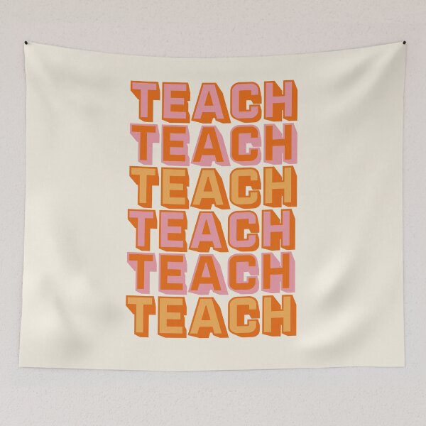 Item preview, Teach Teacher Trendy Colorful Elementary  designed and sold by SocialLook.