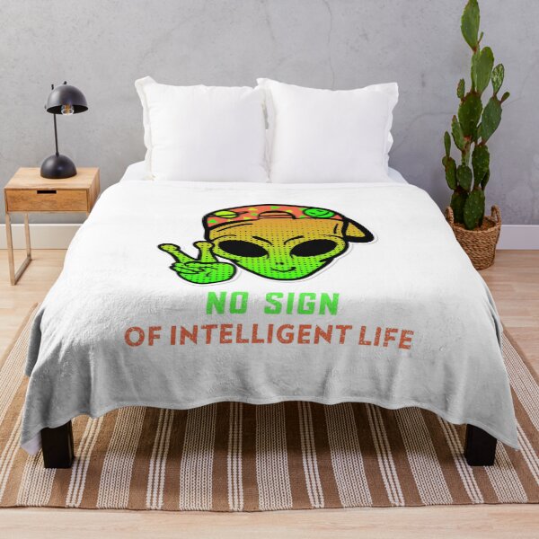 Item preview, No Sign of Intelligent Life - funny with alien theme designed and sold by InsultTees.