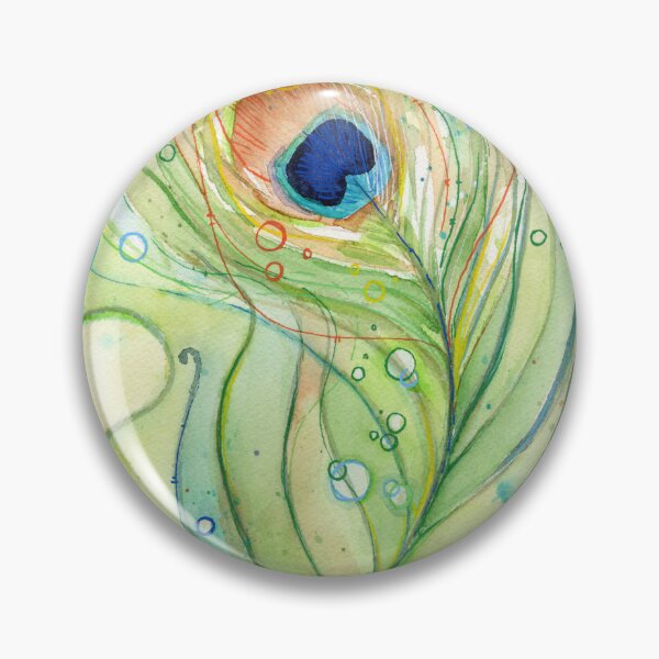 Item preview, Peacock Feather Watercolor designed and sold by Olga Shvartsur.