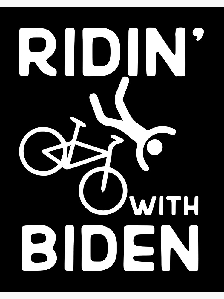 Biden Falls Off Bike Joe Biden Falling Off His Bicycle Funny | Art Board  Print