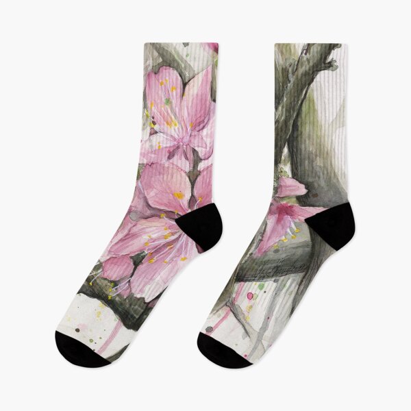 Item preview, Cherry Blossom Watercolor Painting designed and sold by Olga Shvartsur.
