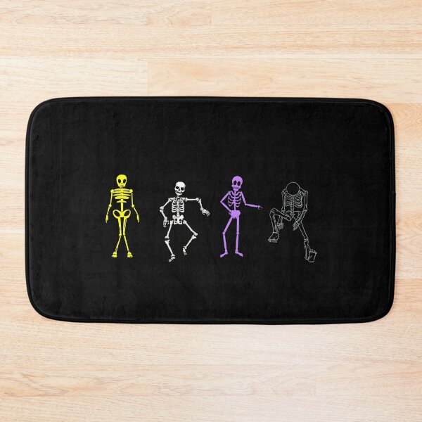 Item preview, Non Binary Halloween Skeletons. Nonbinary Pride designed and sold by Subtle Pride Shop.
