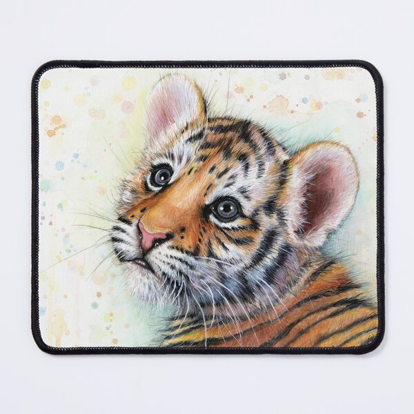 Item preview, Tiger Cub Watercolor Painting Kids Illustration Nursery Art print designed and sold by Olga Shvartsur.