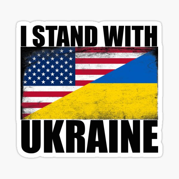 Item preview, USA Stand With Ukraine with American Flag Support designed and sold by ForUkraine2022.