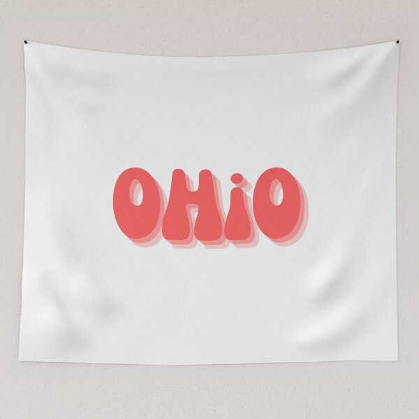 Item preview,  Funky OH trendy College aesthetic font scarlet red designed and sold by Niklauss.