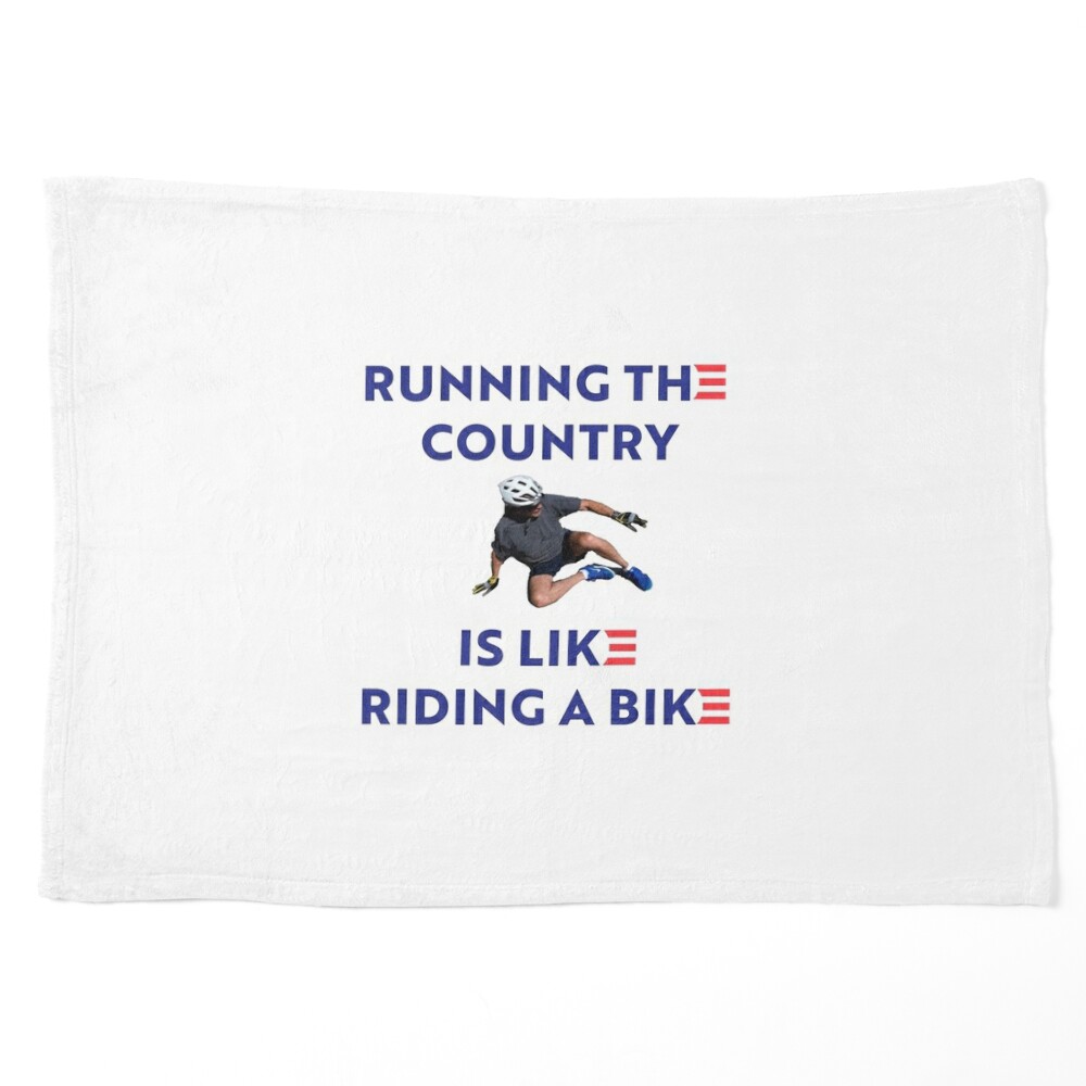 Biden Falls Off Bike Joe Biden Falling Off His Bicycle Funny | Art Board  Print