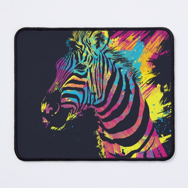 Artikelvorschau, Bunter Zebra-Illustrations-Regenbogen-Druck entworfen und verkauft von Olga Shvartsur.