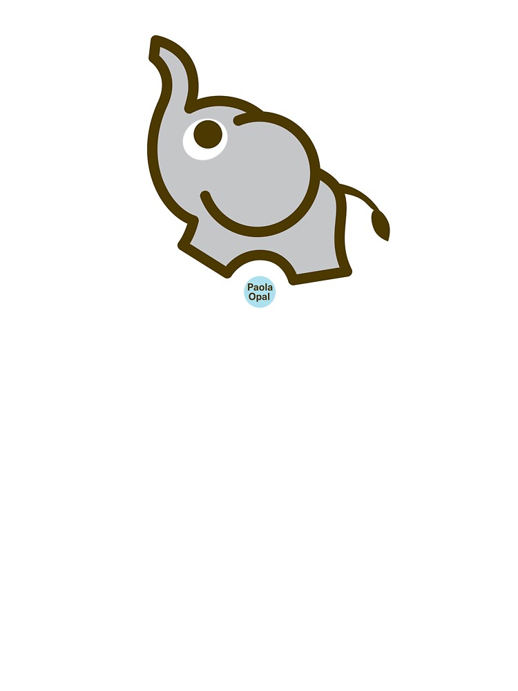 Thumbnail 2 of 2, Baby One-Piece, Ollie the elephant from the Simply Small Series designed and sold by PaolaOpal.