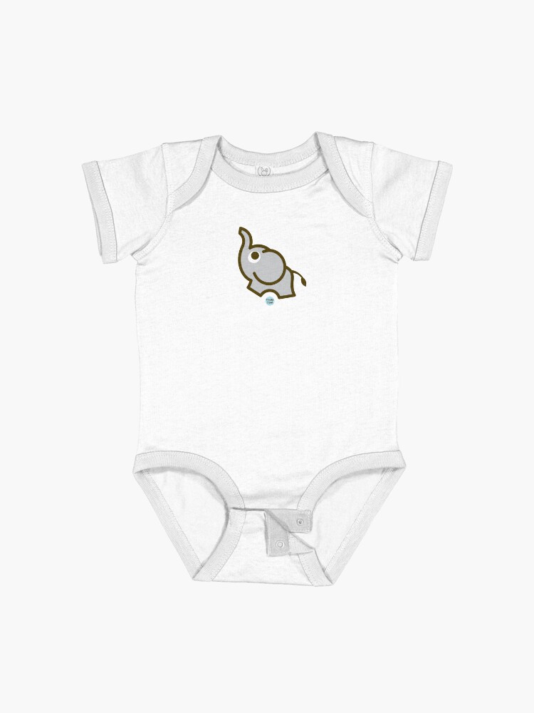 Thumbnail 1 of 2, Baby One-Piece, Ollie the elephant from the Simply Small Series designed and sold by PaolaOpal.