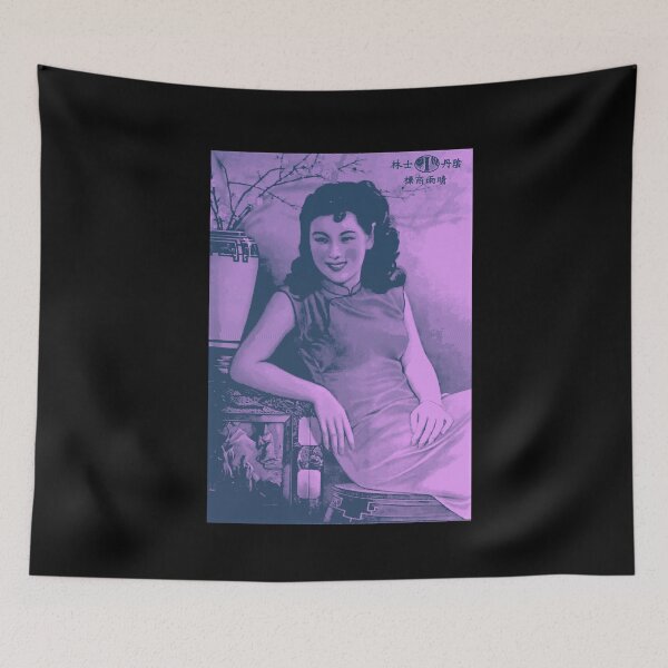 Item preview, Aesthetic monochrome Vintage Chinese girl pink designed and sold by Ittele.